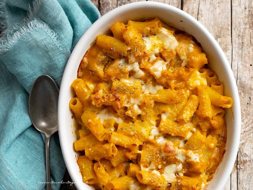 pasta al forno con zucca