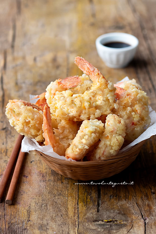 gamberi in tempura ricetta