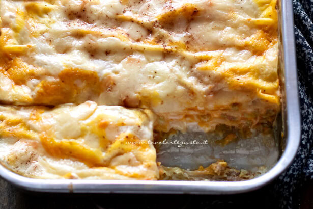 lasagne zucca e salsiccia