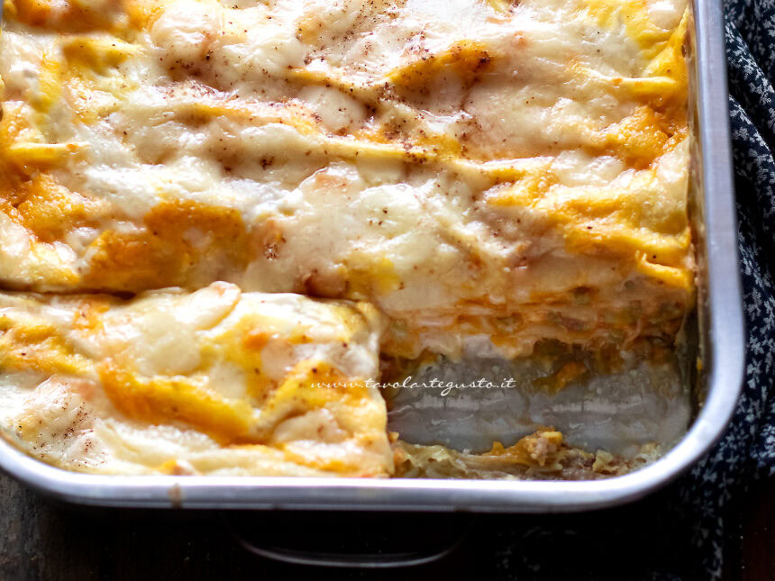 lasagne zucca e salsiccia