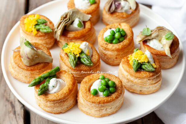 vol-au-vent ripieni di verdure